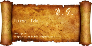Muzsi Ida névjegykártya