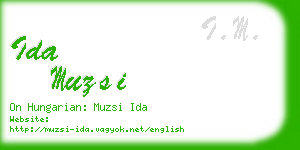 ida muzsi business card
